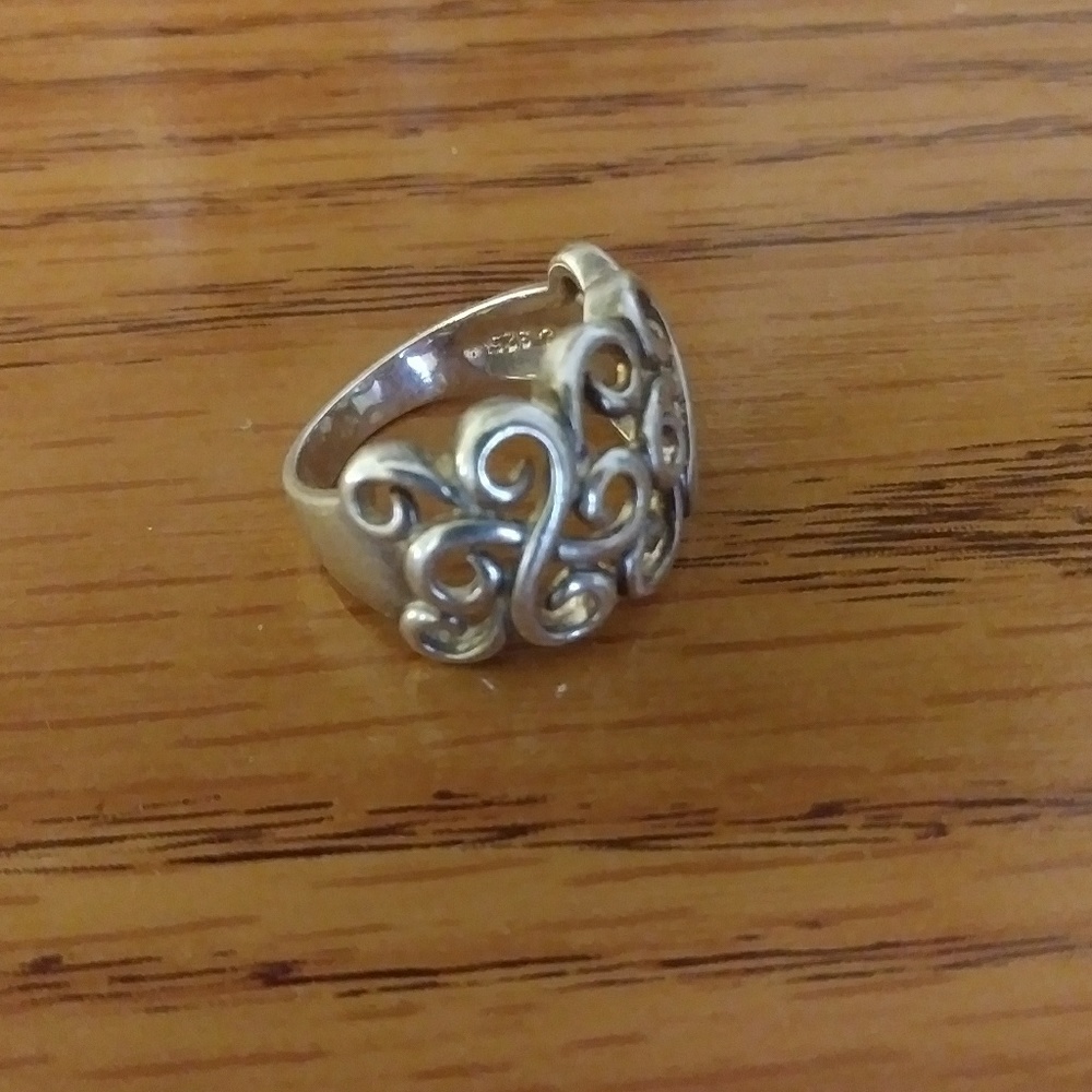 Sterling Silver Scrollwork Ring - image 1